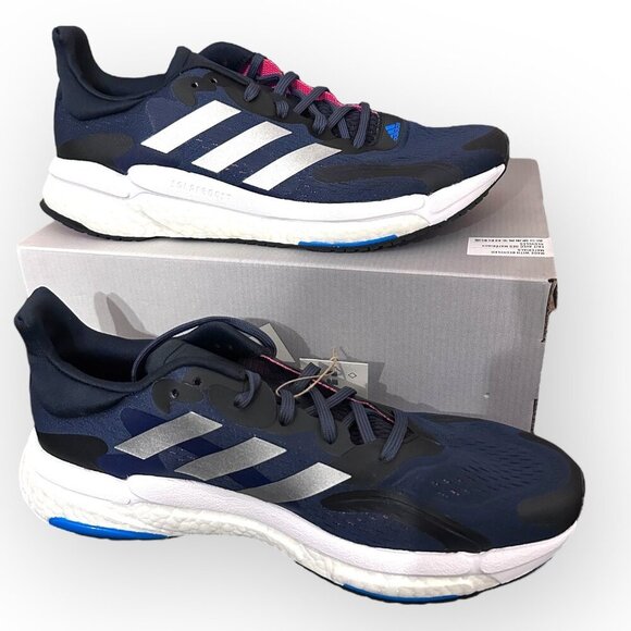 Adidas Solar Boost 4 M Running Shoes Navy Sneaker Style GX3036 Size Mens 10 - Picture 1 of 16